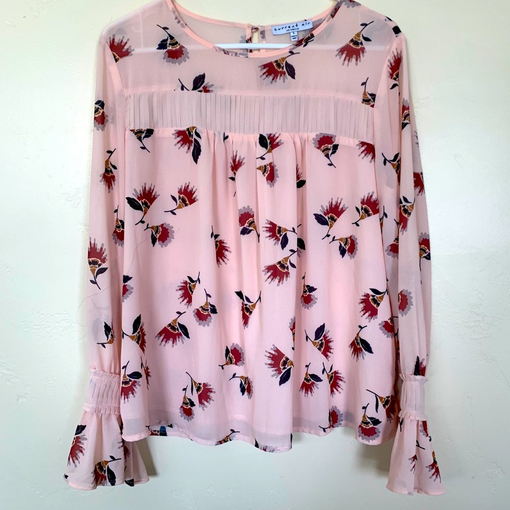 Long sleeve pink blouse